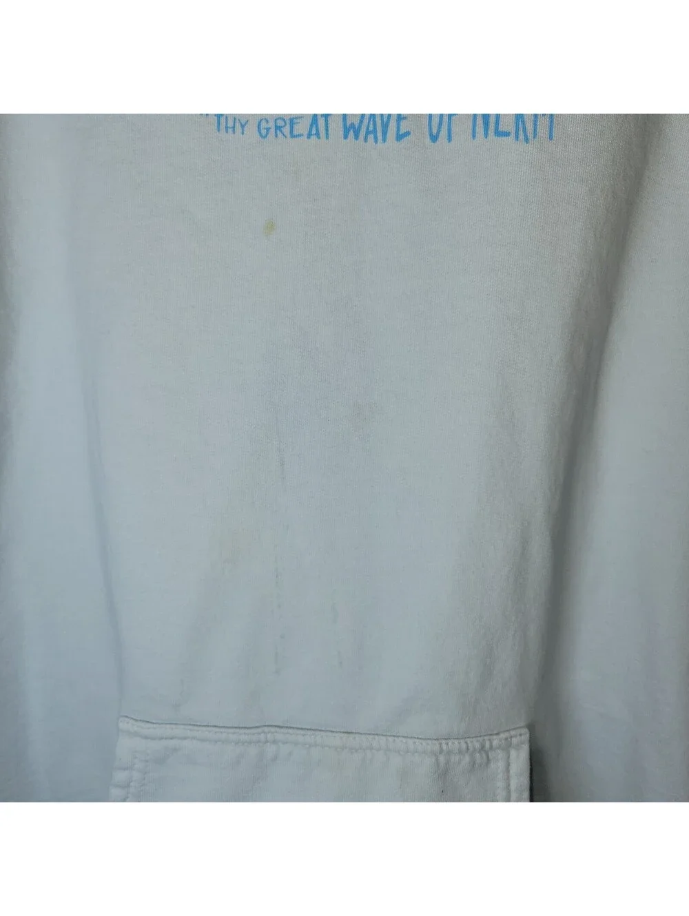 RIPNDIP Lord Nermal Thy Great Wave Hoodie Men's Large Blue Cat Surf
